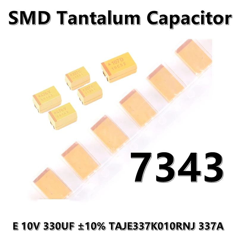 (2шт) Оригинальный 7343 (Тип E) 10V 330 МКФ ± 10% TAJE337K010RNJ 337A 2917 SMD танталовый конденсатор - 0