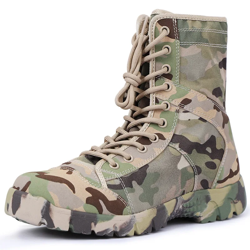 Прямые продажи с фабрики Военные ботинки Тактические походные кроссовки Мужская уличная боевая водонепроницаемая обувь Спорт Кемпинг Военная подготовка - 0