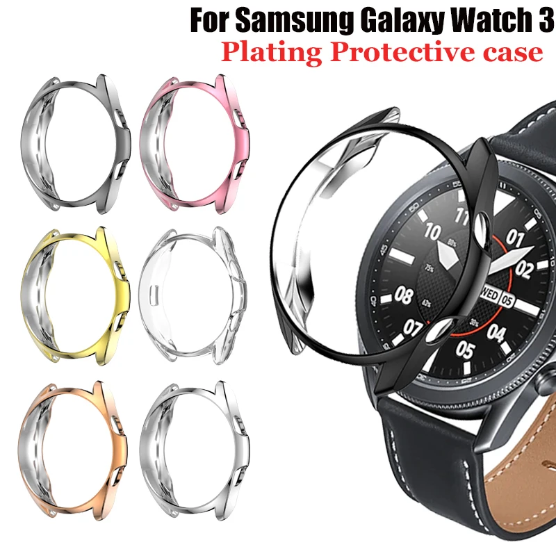 Для Galaxy Watch 3 45 мм 41 мм Тонкий Легкий Чехол из Тпу С покрытием Samsung Galaxy Watch 3 45 мм 41 мм Защитный Бампер В виде Ракушки - 0