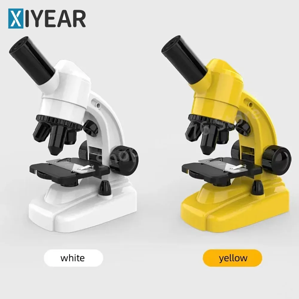 Детский микроскоп 1600x биологическая оптика HD микроскоп, набор микроскопов для научных экспериментов для учащихся начальной школы, подарок - 0