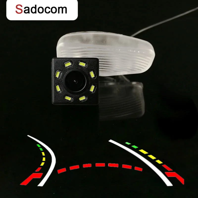 HD Беспроводная Автомобильная CCD Камера заднего вида Fisheye 4 8 12 светодиодный динамический кронштейн ночного видения водонепроницаемый Для Honda XRV X-RV 2014 2015 2016 - 0