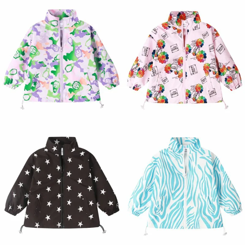 Little maven 2023 Куртка для маленьких девочек, пальто, весенне-осенняя верхняя одежда, топы, повседневная одежда, красивая одежда для детей 2-7 лет - 0