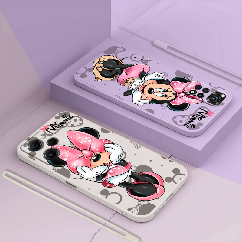 Love Minnie Pink Для Xiaomi Redmi Note 12 11 11T 10 10S 9 9S 9T 8 8T 7 Pro Plus Speed Liquid Rope Мягкий Чехол Для Телефона Coque Capa - 0