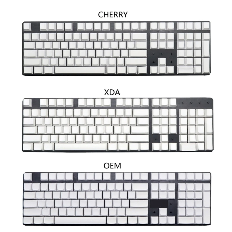 Индивидуальные PBT Пустые Белые Колпачки Для Ключей Cherry OEM XDA Не Печатают Замену Крышки Ключа для Механической Клавиатуры DIY - 0