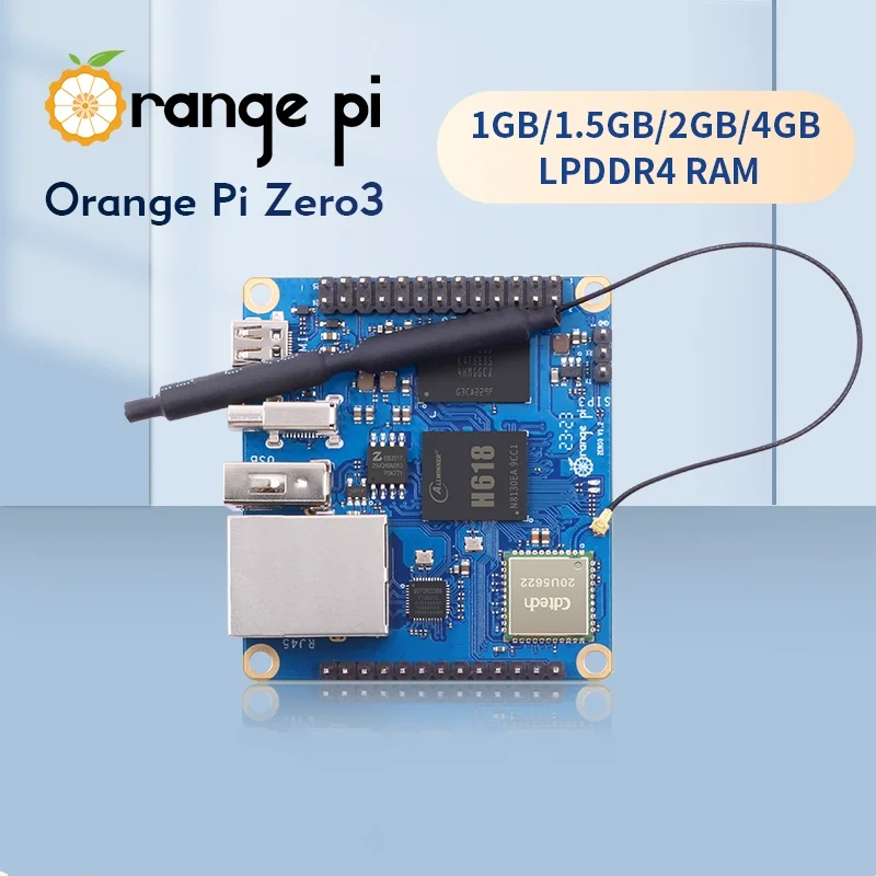 Чип OrangePi Orange Pie Zero3 Quanzhi H618 с четырьмя доступными характеристиками памяти Плата разработки микроконтроллер - 0
