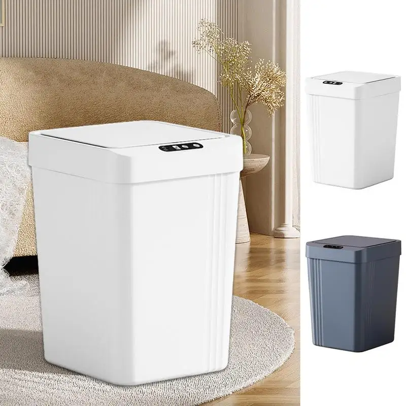 Бесконтактный контейнер для мусора, водонепроницаемый Автоматический Датчик движения, мусорное ведро, кухонные Принадлежности, корзина для мусора в ванной комнате - 0