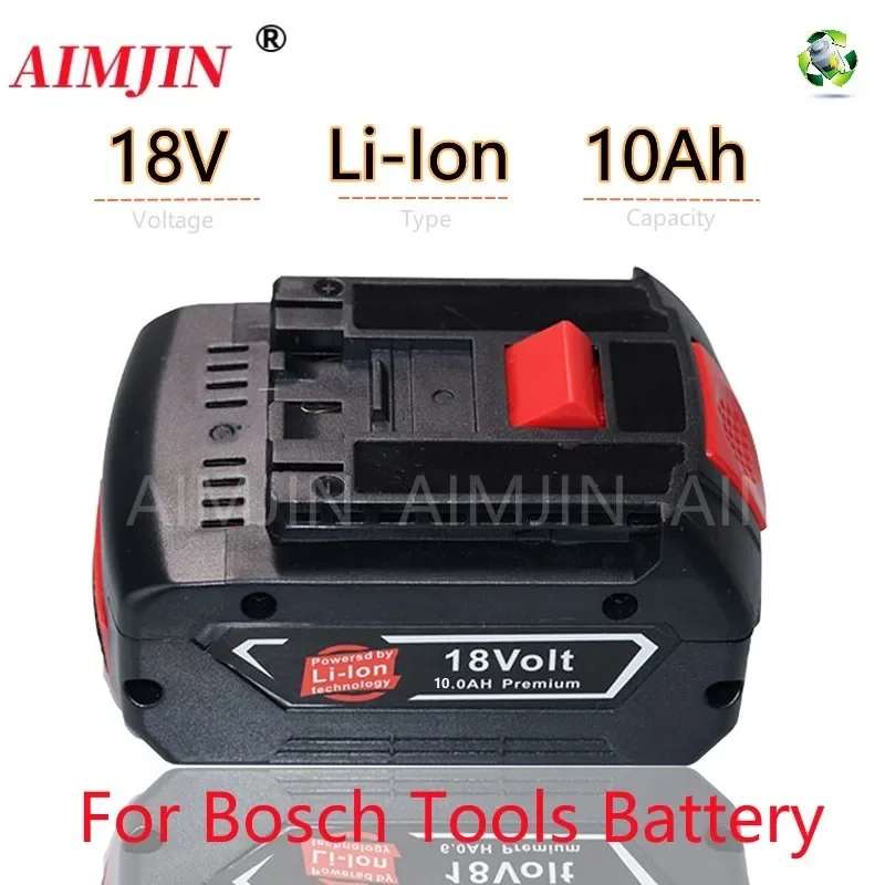 100% Оригинальная Литий-Ионная Аккумуляторная Батарея 18V 10000mAh Для Bosch Backup Portable Replacement BAT609 - 0