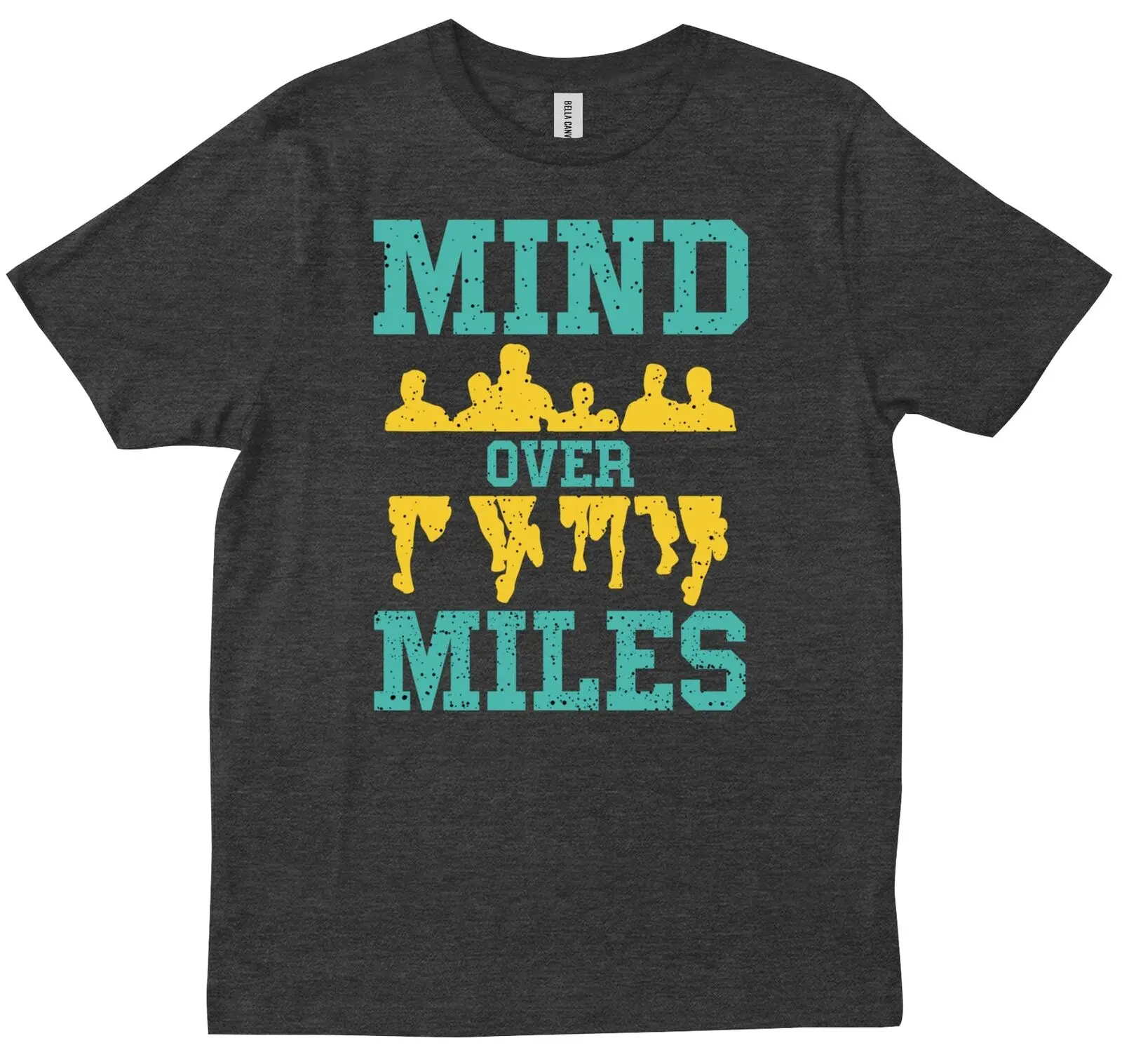 Подарки для марафонцев, тренирующихся в фитнесе, футболка для бегуна Mind Over Miles с длинными рукавами - 0