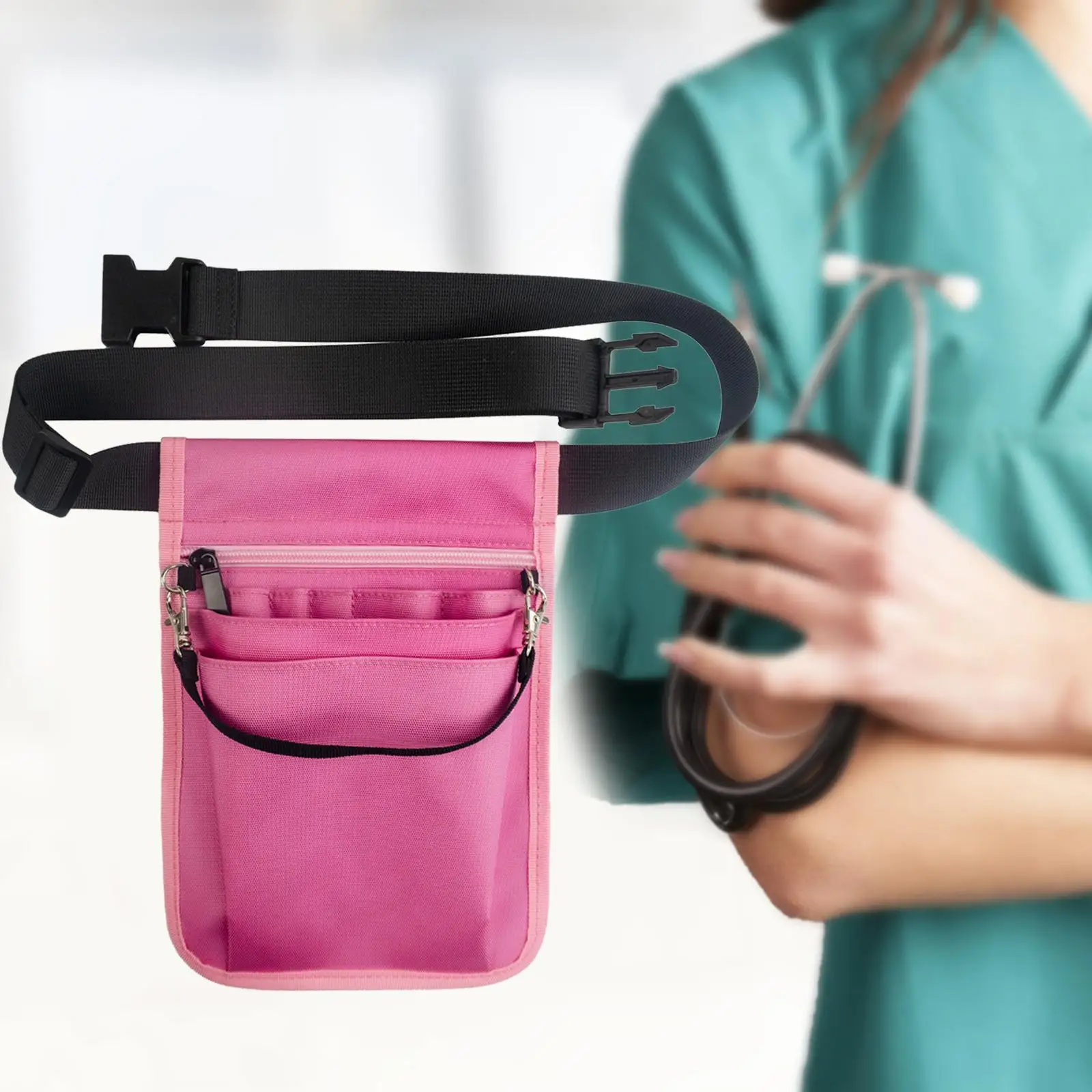 Пояс-органайзер для медсестры, фартук, набедренная сумка, практичный пояс для кормления, нейлоновая сумка для хранения, регулируемый ремень, поясная сумка для женщин - 0