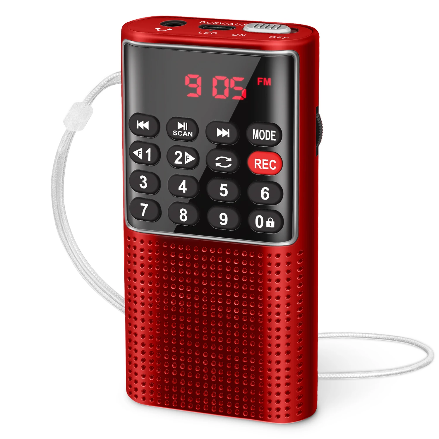 Мини Портативное карманное FM-радио Портативные MP3-плееры Walkman с диктофоном Аккумуляторная батарея для Walkman Go Hiking - 0