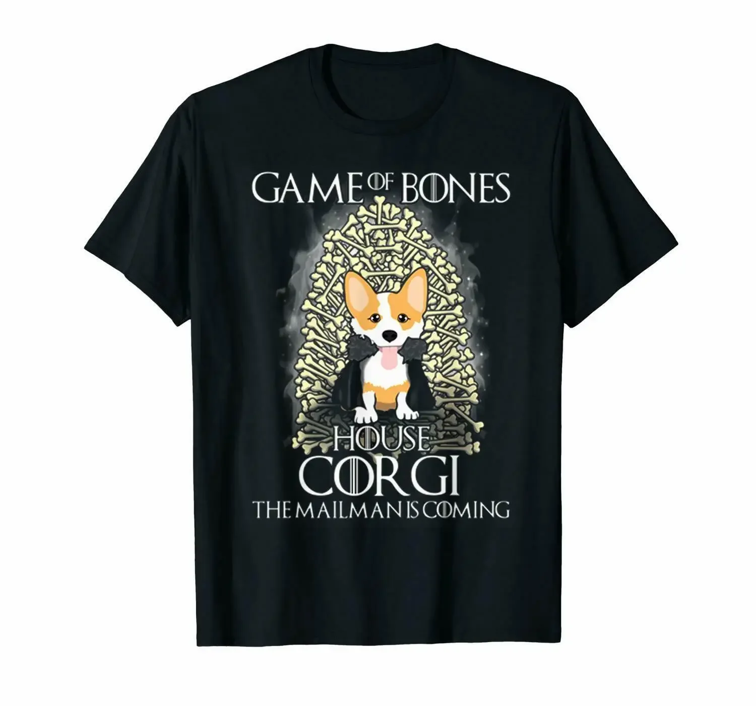 Game of Bones Забавная Футболка Corgi Love Pet Dog В подарок из 100% хлопка С Круглым вырезом, Летняя Повседневная Мужская Футболка С Коротким рукавом, Размер S-3XL - 0