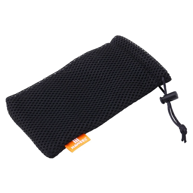Сумка HAWEEL из 15 упаковок с нейлоновой сеткой на шнурке для хранения - универсальная сумка для активного отдыха 3,5 х 7,3 дюйма (черная) - 0