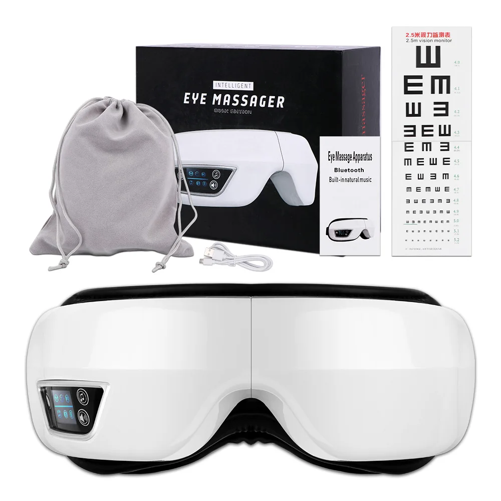 Массажер Для глаз 6D Smart Airbag Вибрация Инструмент Для Ухода За Глазами Нагревание Bluetooth Музыка Снимает Усталость И Темные Круги Маска Для Сна - 0