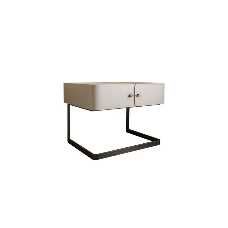 Креативный прикроватный столик из массива дерева в кремовом стиле минималистский прикроватный шкафчик для краски - 0