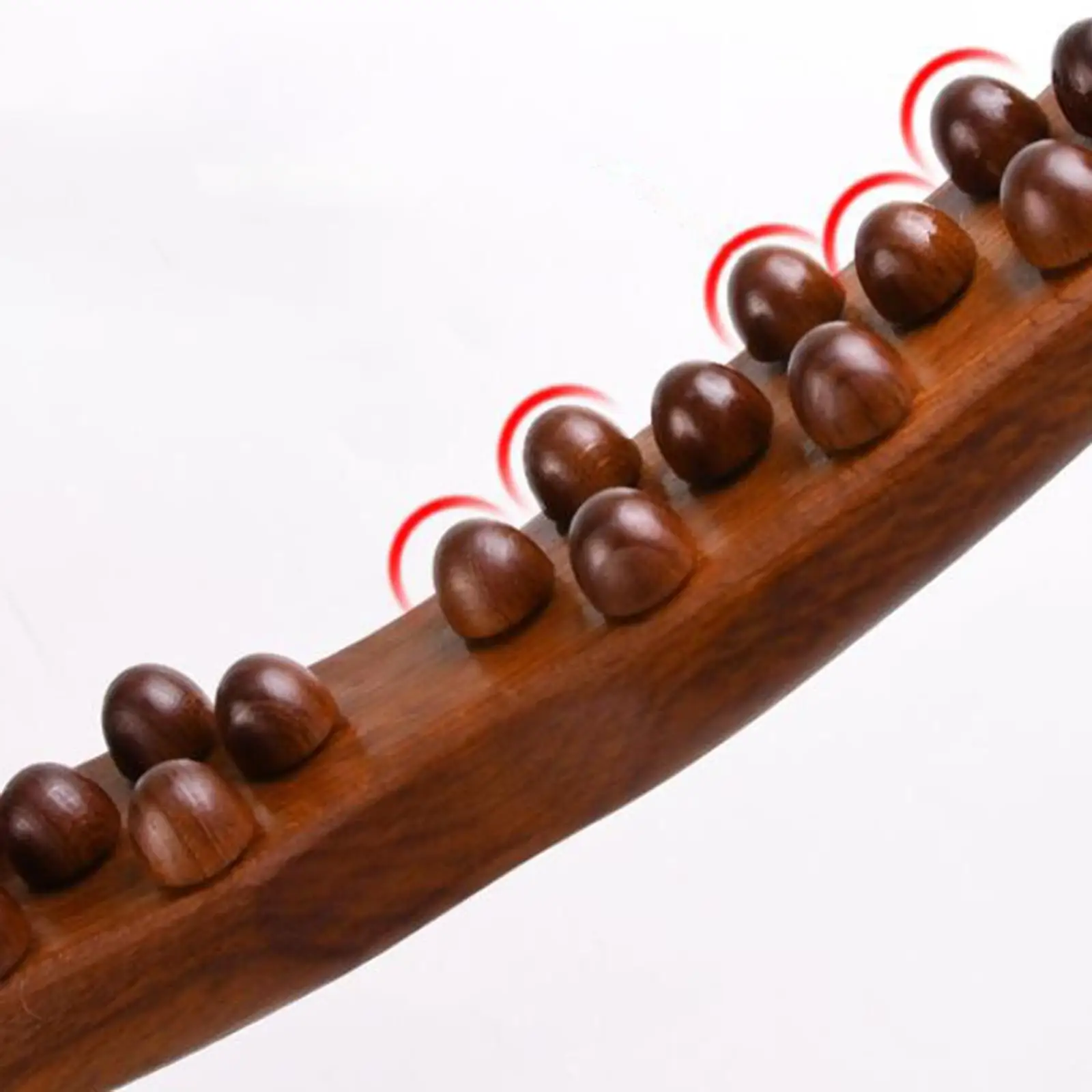 Деревянная массажная роликовая палочка Ручной работы, 26 шариков, точечная палочка для выскабливания Гуаши для салона красоты, бедра, плечи - 0