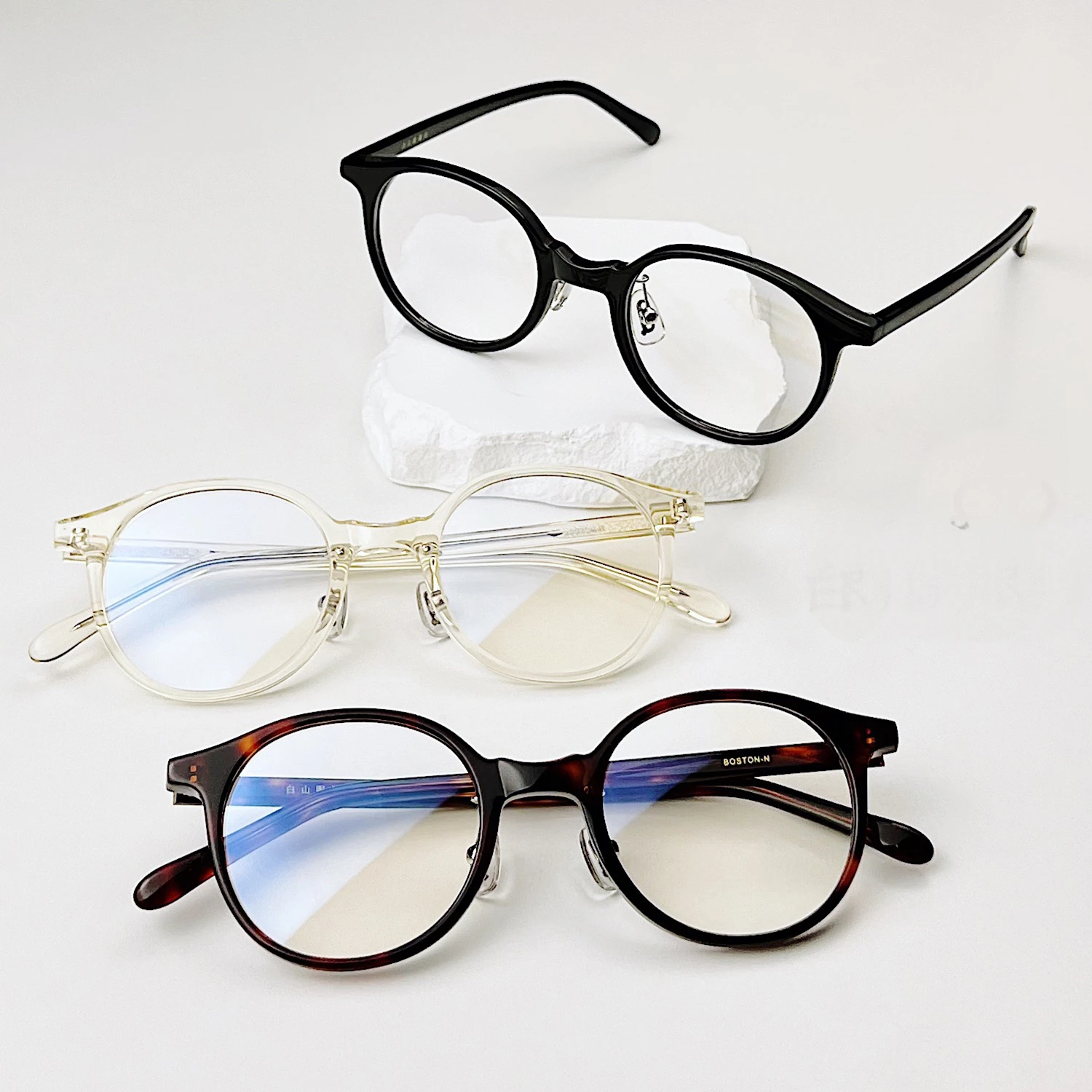 Высококачественная Ацетатная оправа для оптических очков для мужчин и женщин, круглые очки для близорукости в стиле ретро, Очки японского люксового бренда ручной работы. - 0
