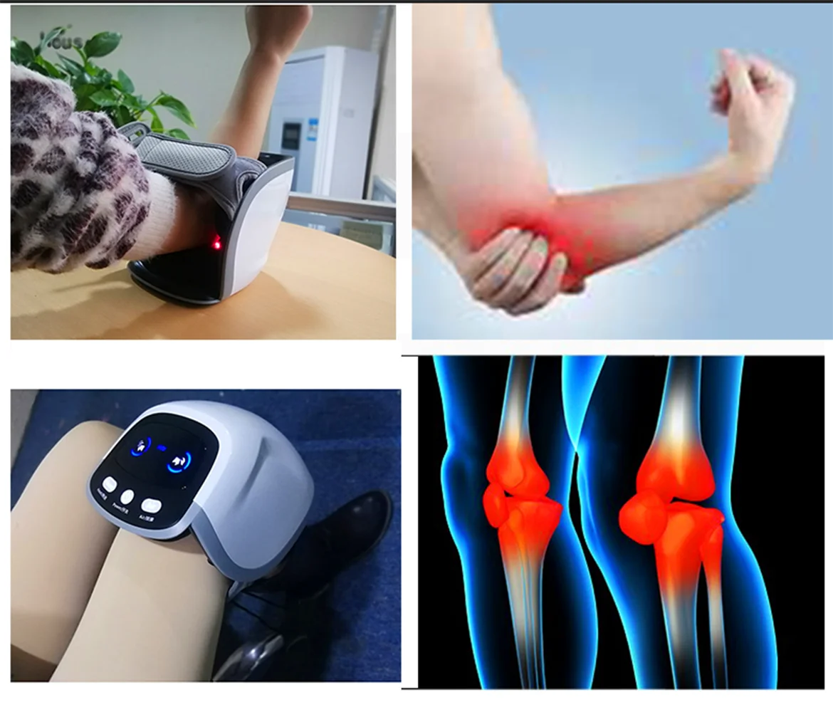 Регулируемый наколенник для лечения остеоартрита коленного сустава, массажер для боли в колене, бытовой Мини-умный массажер для боли в колене - 0