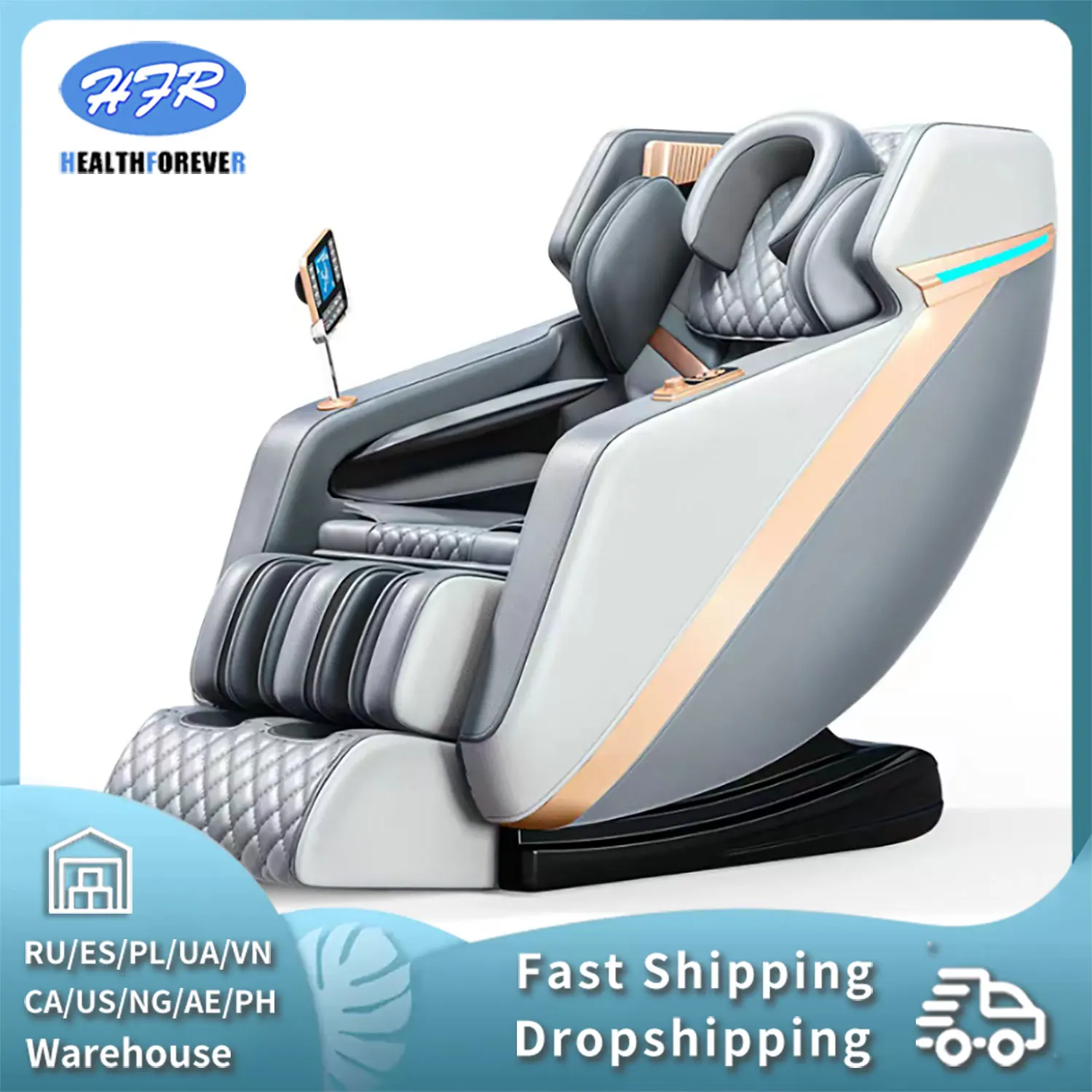 HFR-708 Интеллектуальный Роскошный электрический массажер для всего тела, домашний офис, невесомость, музыкальное массажное кресло Bluetooth - 0