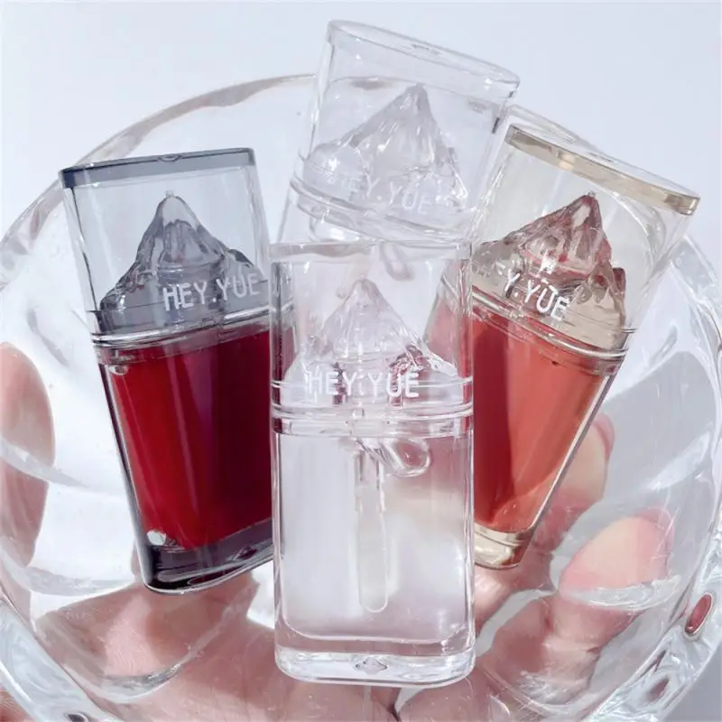 Прозрачная водянистая 3-цветная глазурь для губ Crystal Jelly Креативный блеск для губ Косметика Красный оттенок для губ Увлажняющая жидкая помада Ice Mountain - 0