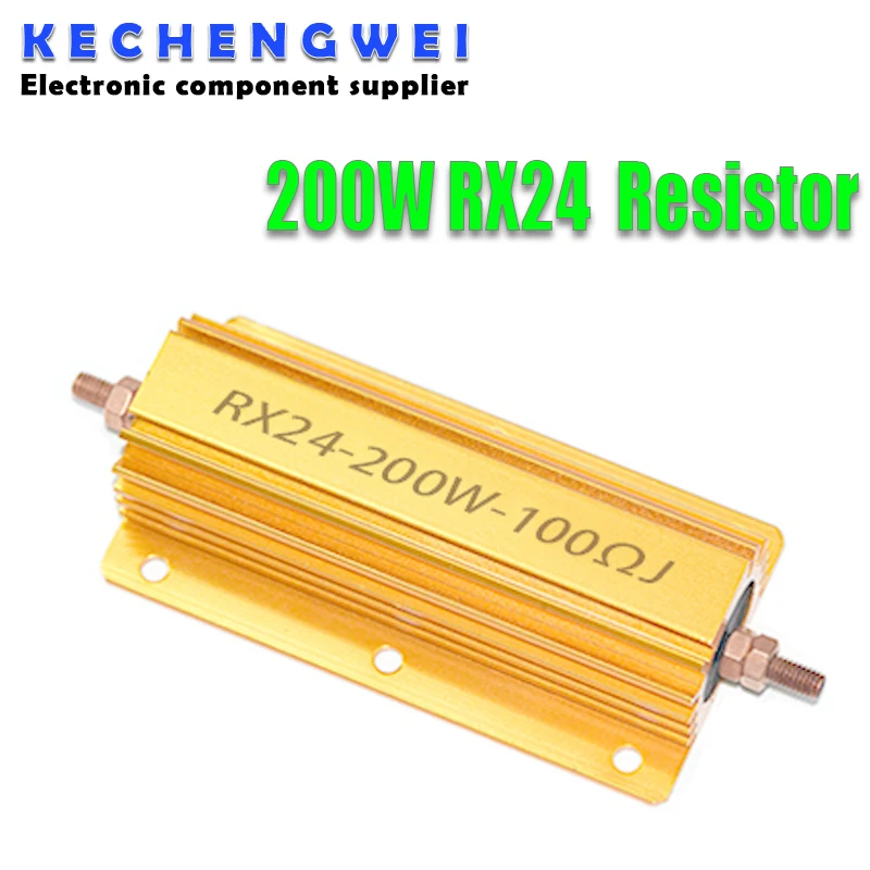 200 Вт RX24 Алюминиевый Силовой металлический корпус с проволочным резистором 0,1 ~ 1 Ком 0.15 0.2 0.5 1 2 4 6 8 10 15 20 100 150 200 300 400 1 Ком Ом - 0