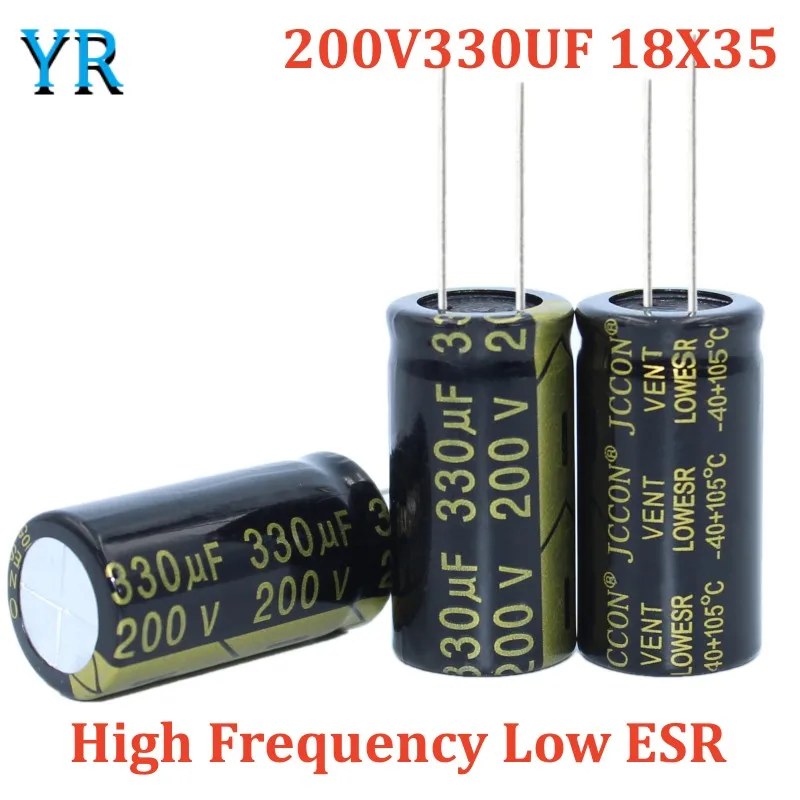 5ШТ 200V330UF 18X35 Алюминиевый Электролитический Конденсатор Высокой Частоты с Низким ESR - 0