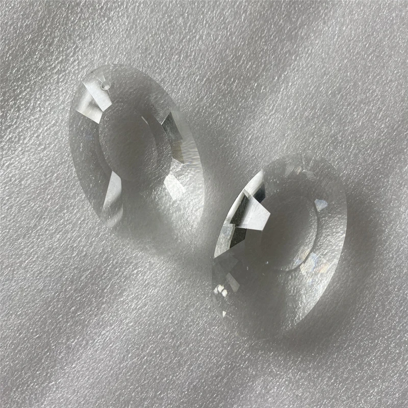 прозрачное овальное кольцо в форме хрустального стекла диаметром 38 мм-76 мм, подвесная осветительная призма в виде капли - 0