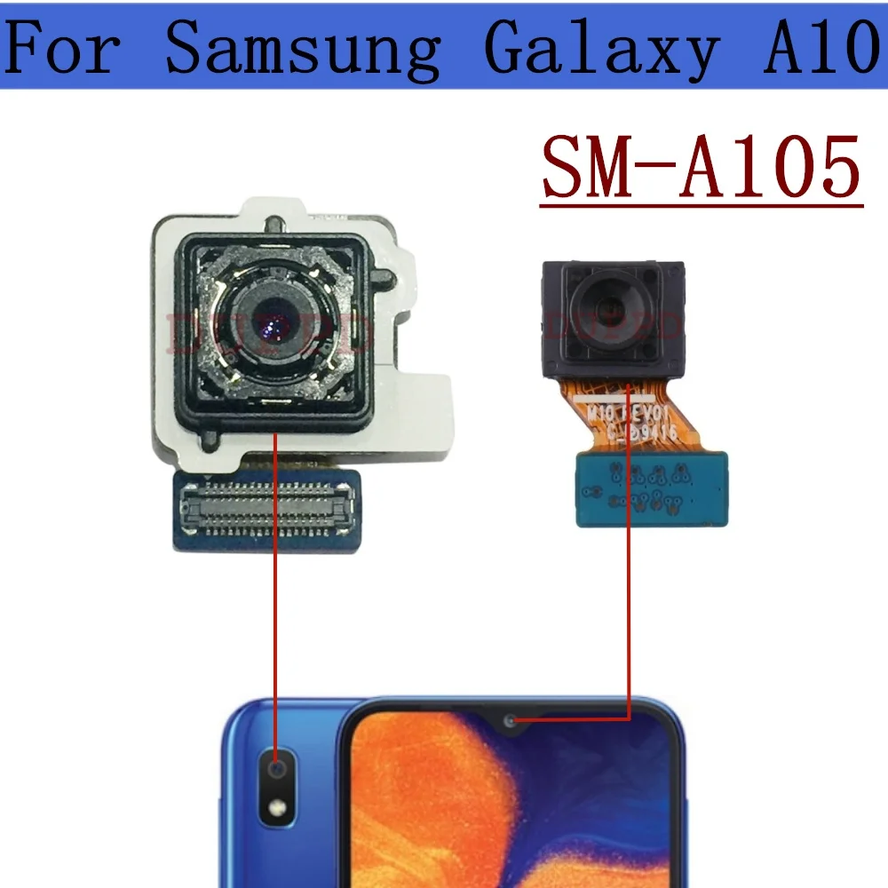 Оригинальная Фронтальная Камера Заднего Вида Для Samsung Galaxy A10 A105F A105N A105M A105G Селфи Фронтальная Широкая Задняя Основная Камера Модуль Flex Запасной - 0