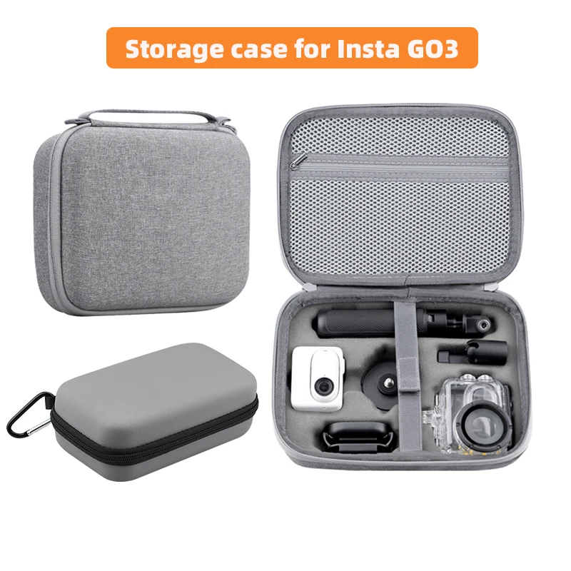 Портативный чехол для хранения камеры Insta360 GO3 Водонепроницаемая сумка, устойчивая к царапинам Сумка для переноски Совместима с аксессуаром GO3 - 0
