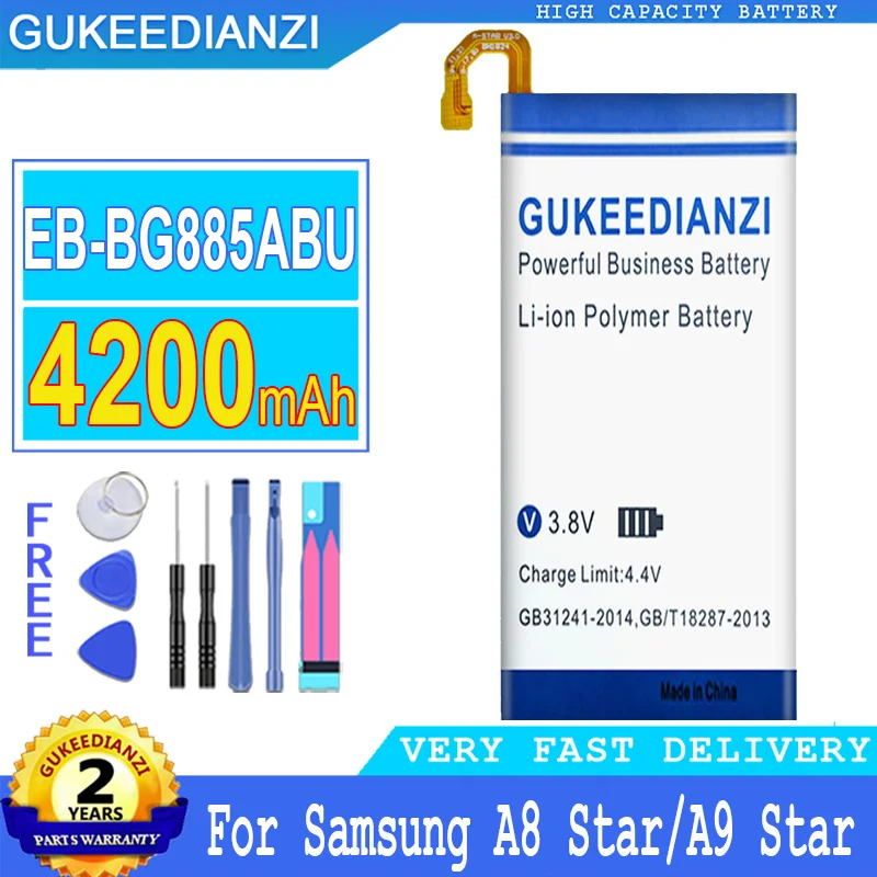 EB-BG885ABU Аккумулятор большой емкости емкостью 4200 мАч Для Samsung Galaxy A8 Star (A9 Star) SM-G885F SM-G8850 SM-G885Y Аккумуляторы для смартфонов - 0