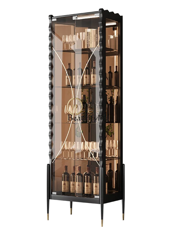 Настенный винный шкаф из стекла для дома, Современный светильник для гостиной, Роскошная витрина - 0