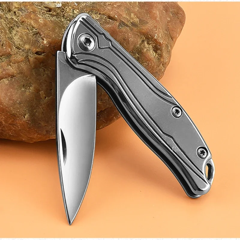 Креативный брелок EDC-нож, титановый нож, походный складной нож для самообороны из цельнометаллической стали высокой твердости - 0