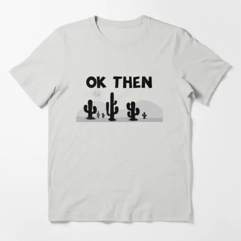 Новая хлопковая брендовая футболка, черная футболка унисекс, футболка Ok Then Essential, мужская футболка с модным принтом, повседневные футболки для подростков, топ - 0