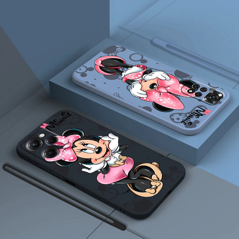 Love Minnie Pink Для Xiaomi Redmi Note 12 11 11T 10 10S 9 9S 9T 8 8T 7 Pro Plus Speed Liquid Rope Мягкий Чехол Для Телефона Coque Capa - 1