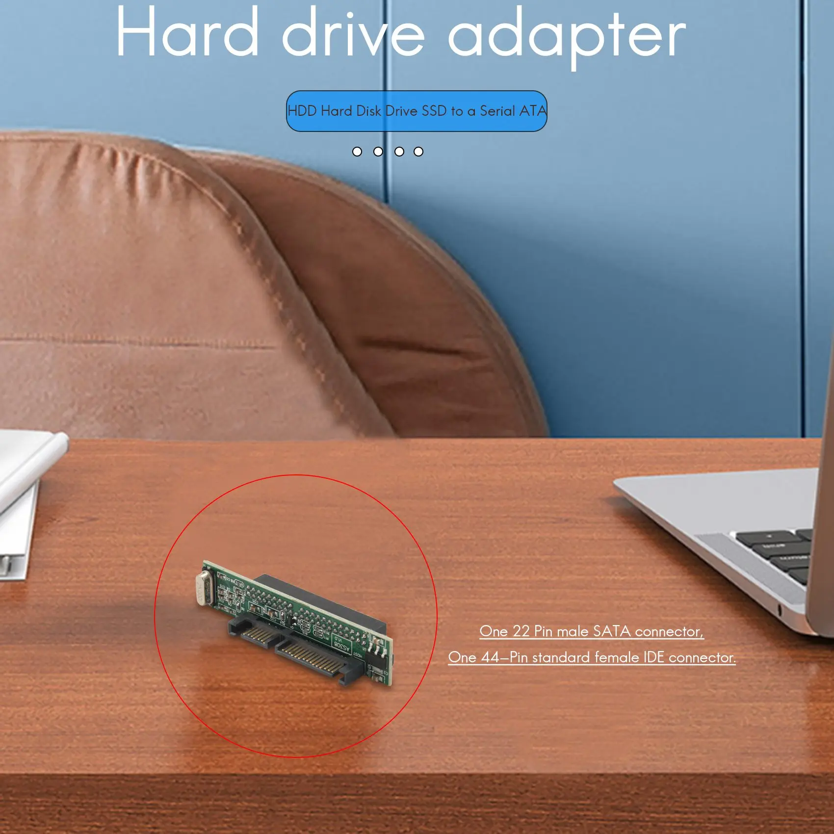 2,5-дюймовый адаптер Ide для Sata, преобразующий 44-контактный разъем для ноутбука Ide Pata Hdd для жесткого диска Ssd в порт Serial Ata - 1