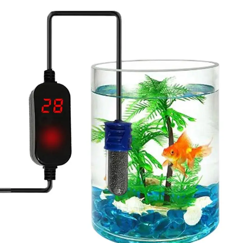 Мини-Аквариумный нагревательный стержень Для Аквариума С Рыбками Аквариумный Нагреватель Погружной Термостат Нагреватель 18-34 C Регулируемая Температура USB Зарядка - 1