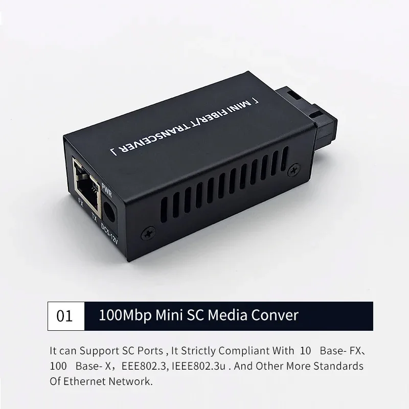 1 пара 10/100 М Мини-Одноволоконный Оптический Приемопередатчик Fibra Optic 25 КМ A/B SC Однорежимный Коммутатор Fiber Ethernet Медиаконвертер - 1