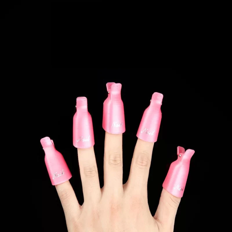 10шт Пластиковый лак для ногтей Soak Off Cap Для маникюра УФ-гель Для быстрого удаления, Очиститель для обертывания, Обезжириватель для ногтей, Набор инструментов для эффектов - 1