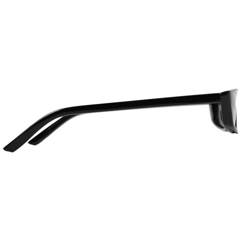 4X Винтажные прямоугольные солнцезащитные очки Женские солнцезащитные очки в маленькой оправе Ретро-очки S17072 Черная оправа Черный - 1