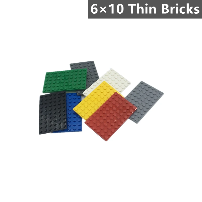 15 шт./лот Строительных блоков 6 × 10 точек, совместимых с 3033 фигурками из тонких деталей, пластинчатыми кирпичиками, городскими игрушками для творческой сборки, подарками для детей. - 1