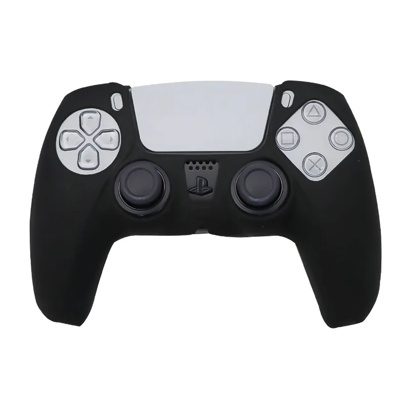 Противоскользящий черный для S-ony Play station 5 защитный силиконовый чехол PS5 skin cover силиконовые чехлы для контроллера PS5 - 1