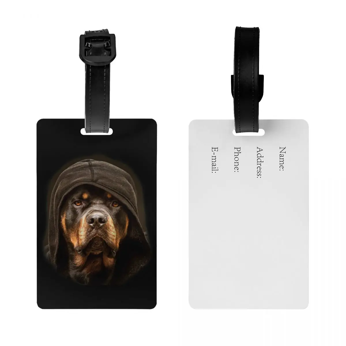 Багажная бирка ротвейлера Family Guard Дорожная сумка для собаки Ротти Ротти, чехол для чемодана, идентификационная этикетка - 1