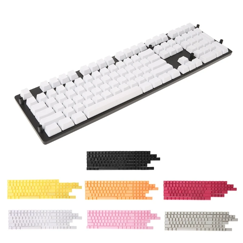 Колпачки для ключей OEM 104 ANSI с толстой заглушкой из PBT для переключателей Cherry MX Механическая игровая клавиатура для колпачка для клавиш - 1