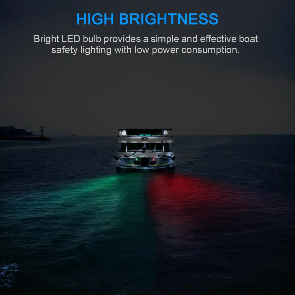 Световой Сигнал Правого борта По Левому Борту Сигнальная Лампа Для Морской Лодки, Яхты, Грузового Прицепа VanSet LED Navigation Light 10V-30V - 1