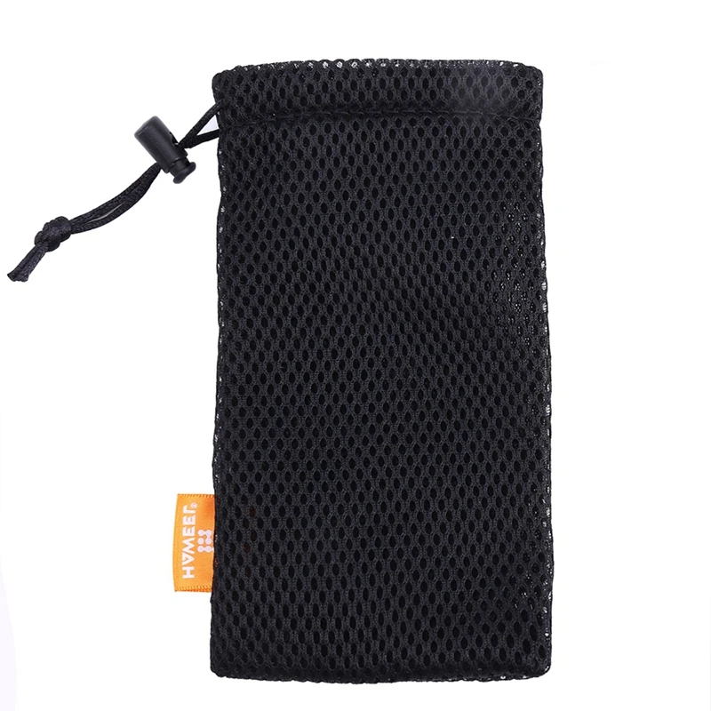 Сумка HAWEEL из 15 упаковок с нейлоновой сеткой на шнурке для хранения - универсальная сумка для активного отдыха 3,5 х 7,3 дюйма (черная) - 1