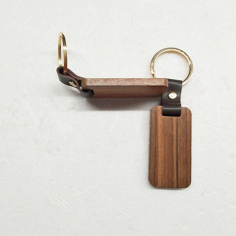 Хит продаж-30 шт. Деревянный брелок Прямоугольный коллекционный брелок для ключей, автомобильная сумка, подвесная картина, поделки, милый брелок - 1