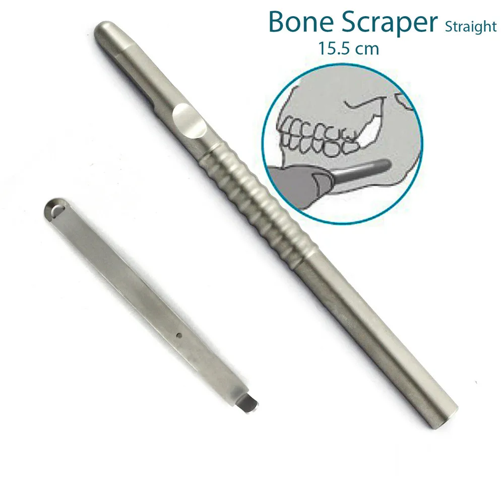 1 шт Инструмент для скребка для костей зубных имплантатов Инструмент из нержавеющей стали Хирургический Коллектор Прямой - 1