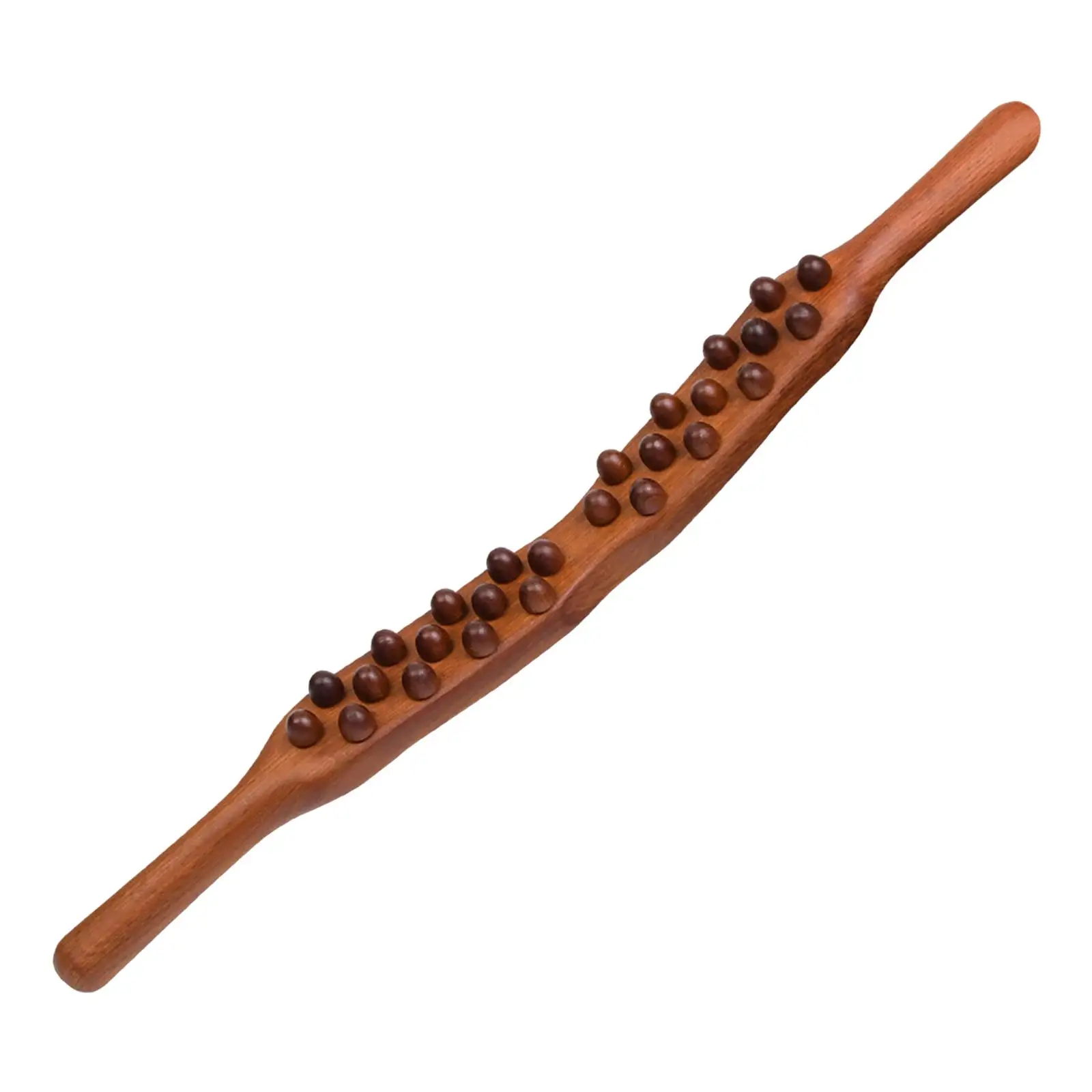 Деревянная массажная роликовая палочка Ручной работы, 26 шариков, точечная палочка для выскабливания Гуаши для салона красоты, бедра, плечи - 1