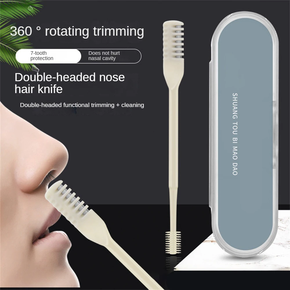 1/2/3шт 2023 Новейший резак для волос в носу, вращающиеся на 360 градусов машинки для стрижки волос в носу, триммер для волос в носу для женщин и мужчин, безопасное портативное Руководство - 1