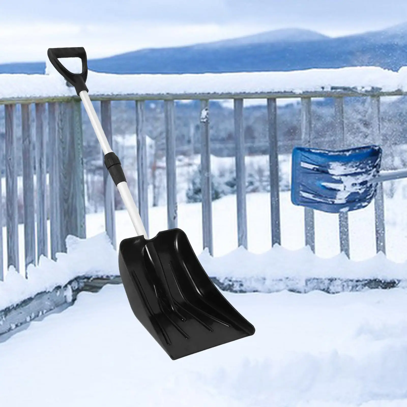 Телескопическая лопата для уборки снега 70-90 см, инструмент для уборки снега для внедорожника, прочный - 1
