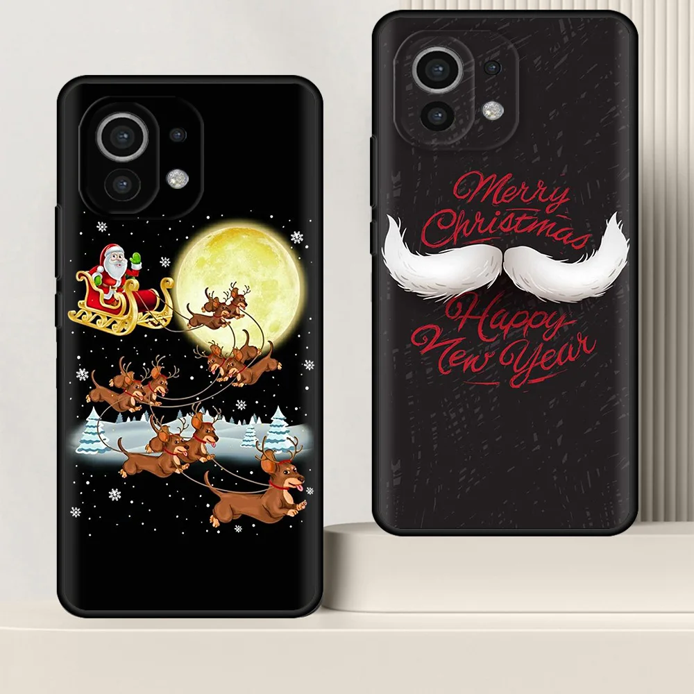 Чехол Happy Christmas для смартфона Xiaomi Mi Poco X3 NFC X4 Pro 11 Lite 11T 10T 9T 12 9 13 Note 10 M3 Мягкий чехол для телефона - 1
